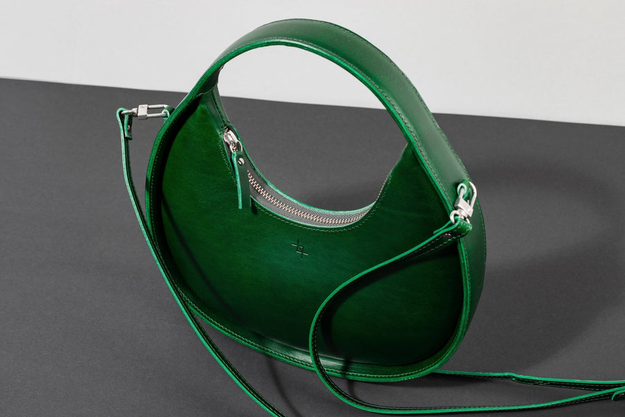 Mini Moon Sling – Elegant Leather Bag with Versatile Straps by Craftory at brixbailey.com