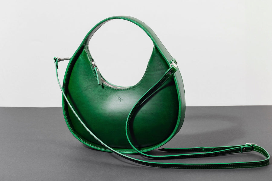 Elegant Mini Moon Sling Bag – Versatile & Stylish Leather by Craftory at brixbailey.com