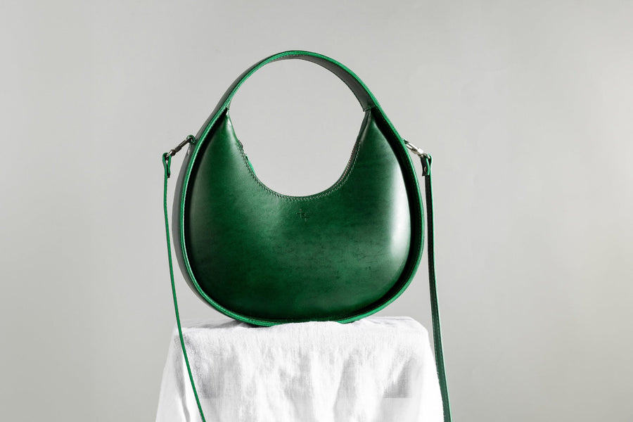 Elegant Mini Moon Sling Bag – Versatile & Stylish Leather by Craftory at brixbailey.com