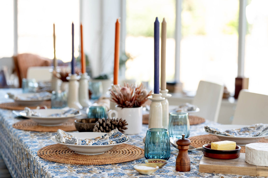 Napkins - Coromandel Nut Blue Set of 4