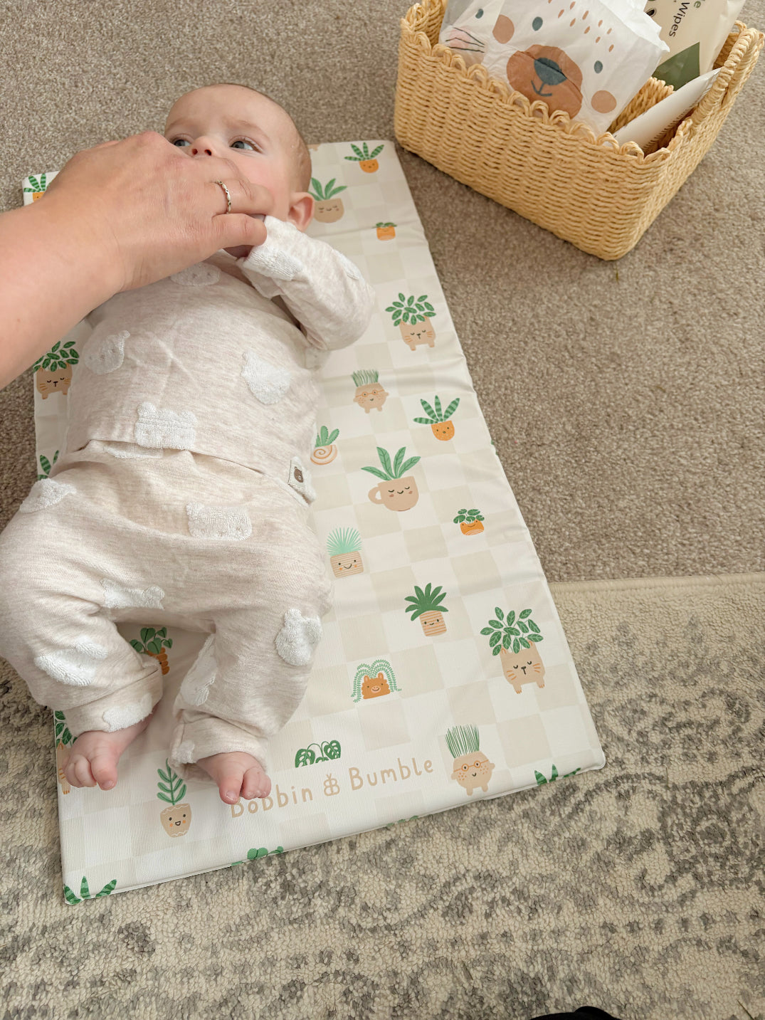 Travel Changing Mat - Pot Plants