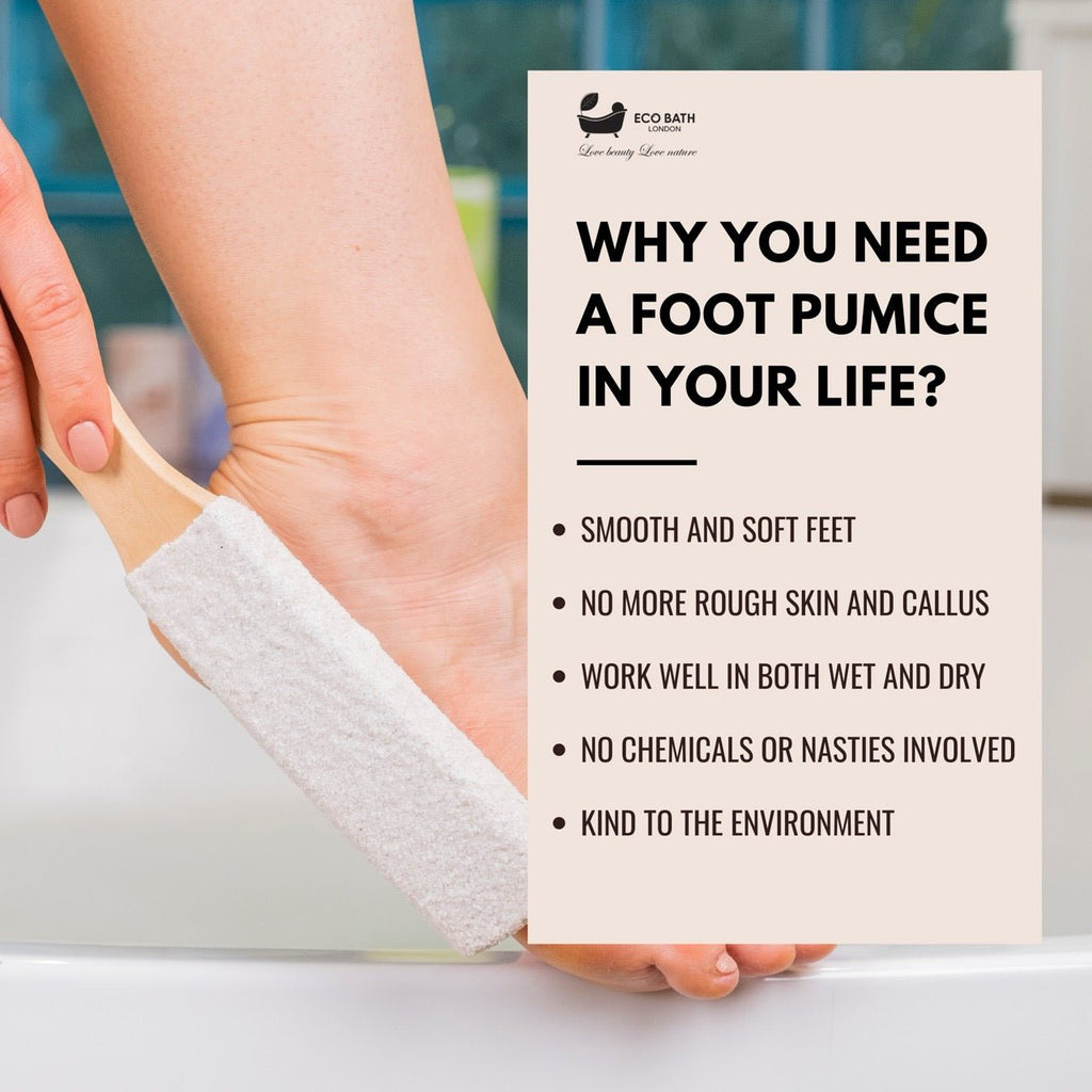 Natural Pumice Foot File in White