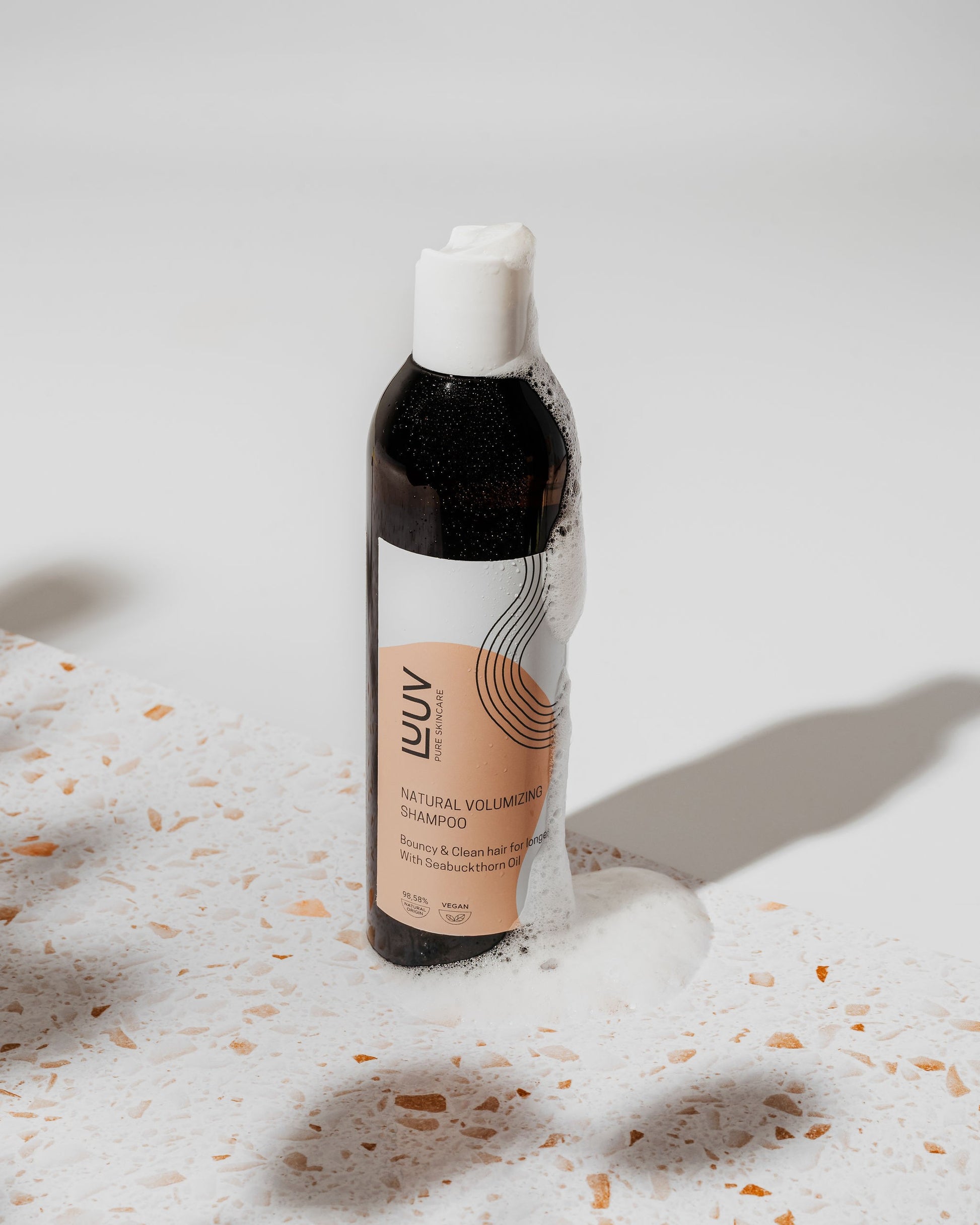 Organic Plum Oil Shampoo for All Hair Types - Gentle, Hydrating & Vegan by LUUV at www.brixbailey.com