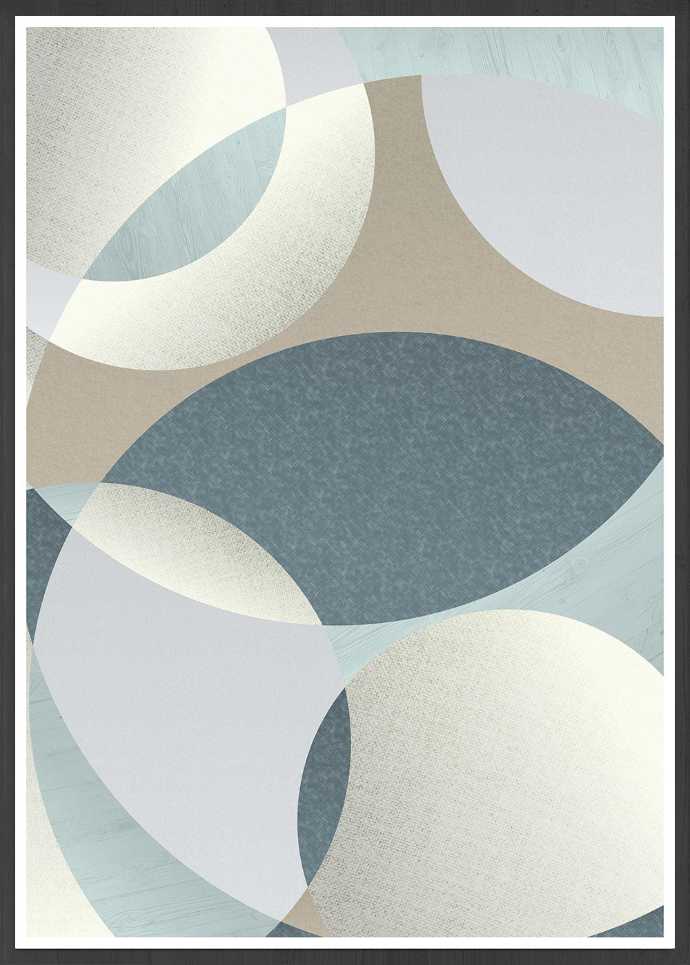 Neutral Swirls Circle Pattern Print