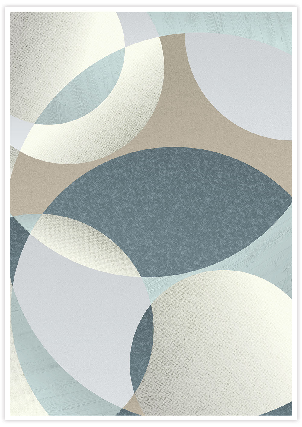 Neutral Swirls Circle Pattern Print