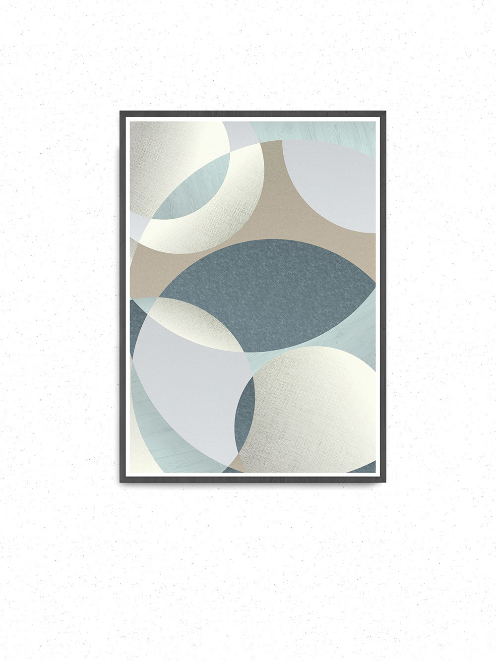 Neutral Swirls Circle Pattern Print