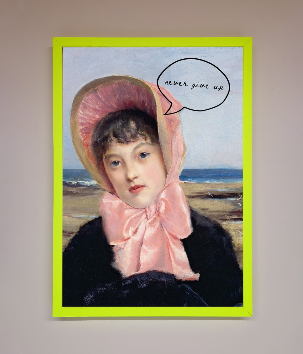 Never Give Up Framed Wall Art