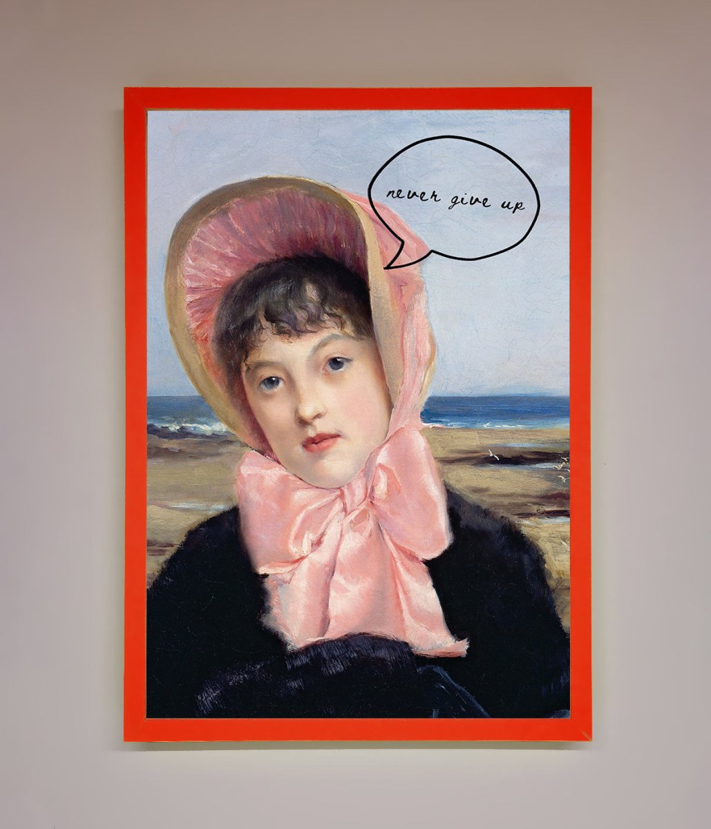 Never Give Up Framed Wall Art