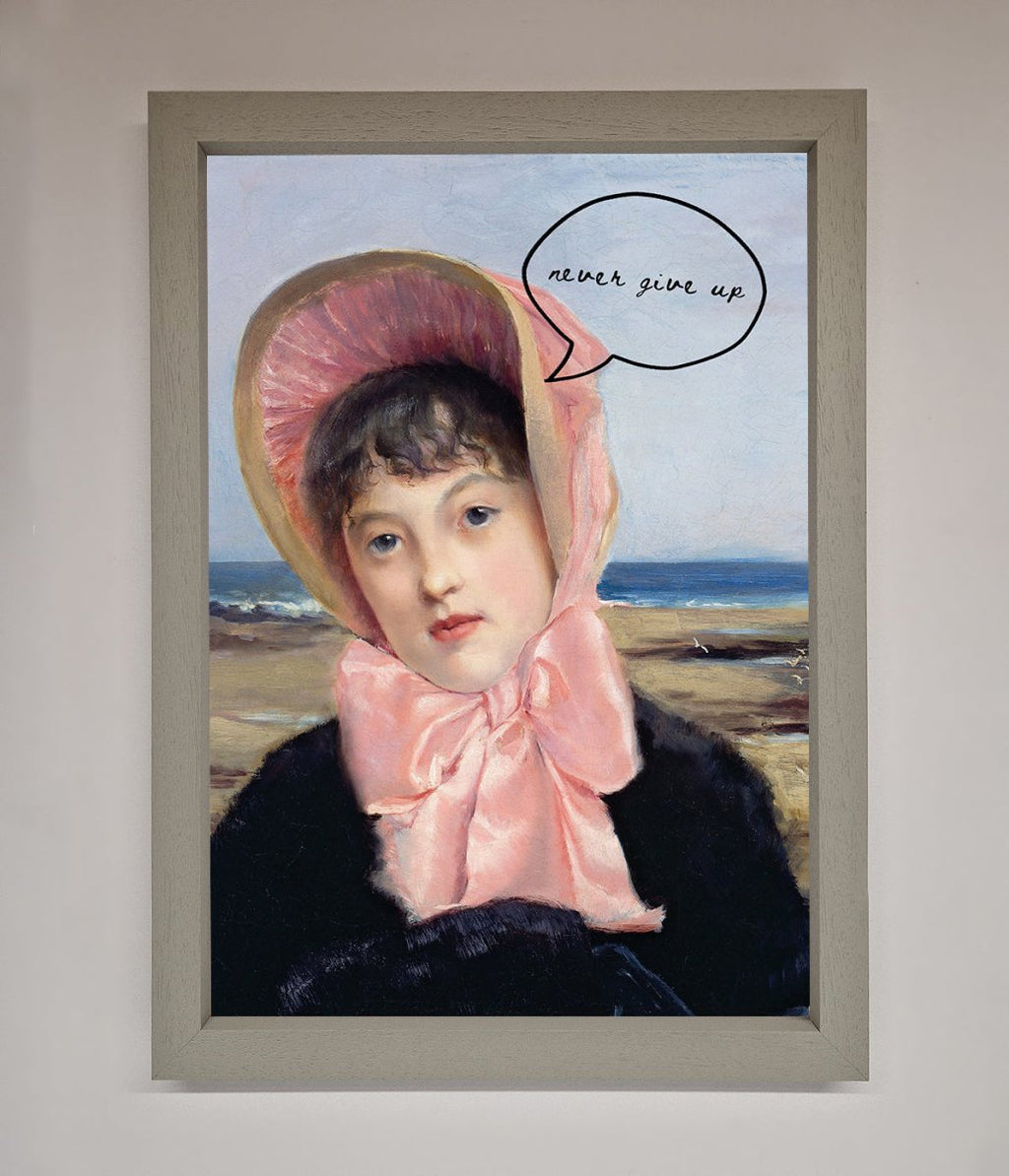 Never Give Up Framed Wall Art