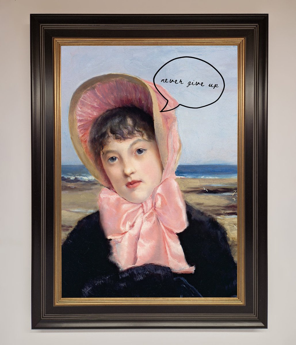 Never Give Up Framed Wall Art