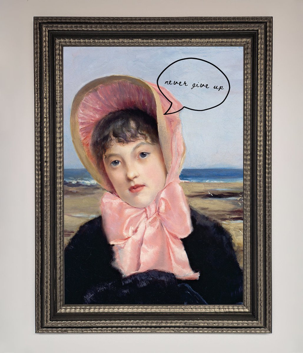 Never Give Up Framed Wall Art