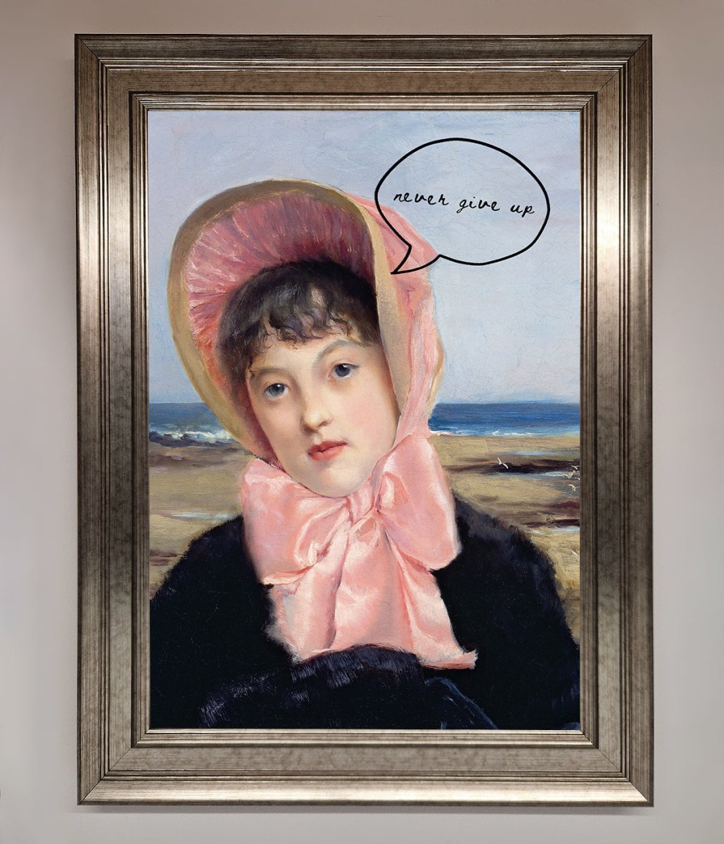 Never Give Up Framed Wall Art