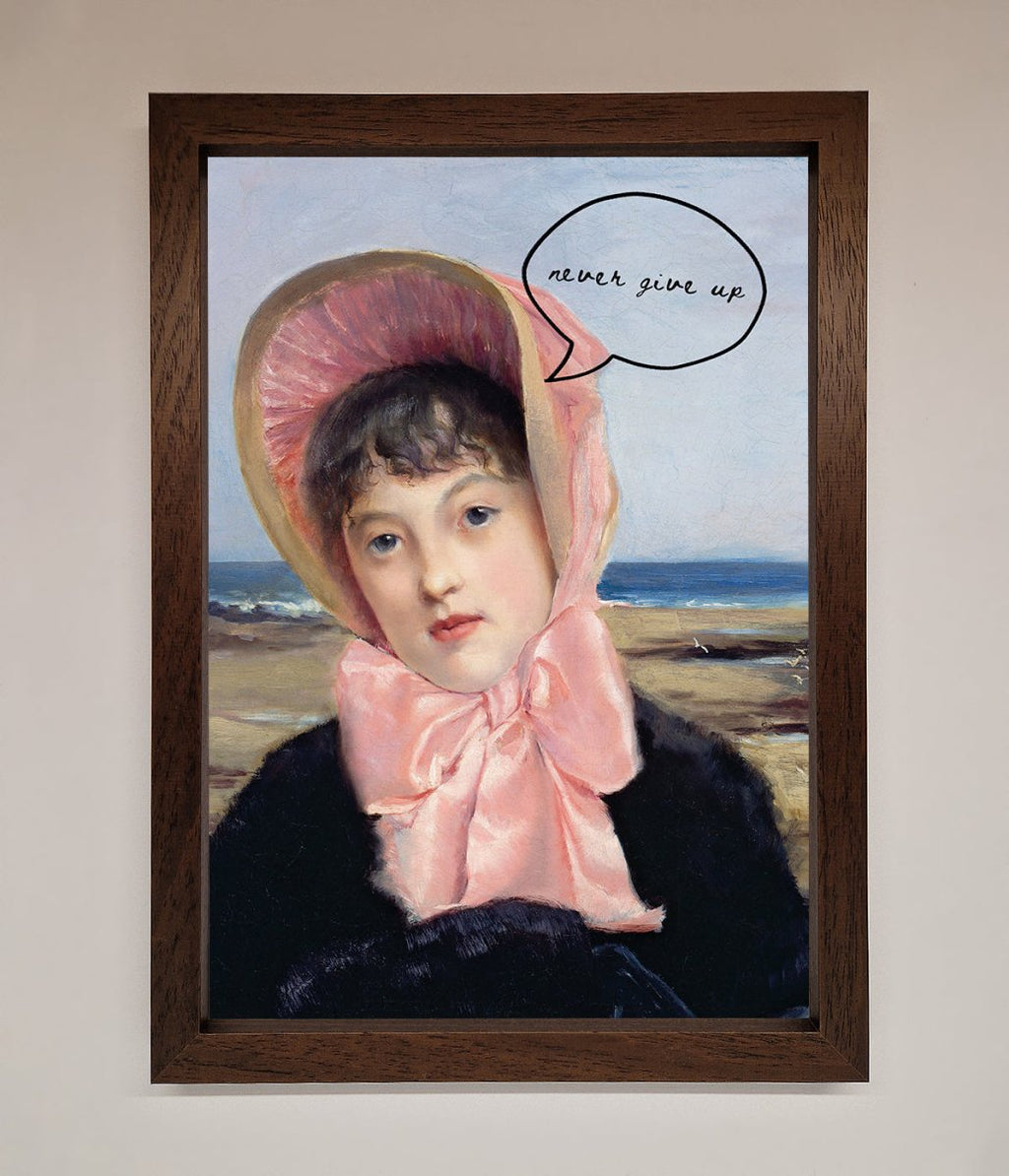 Never Give Up Framed Wall Art