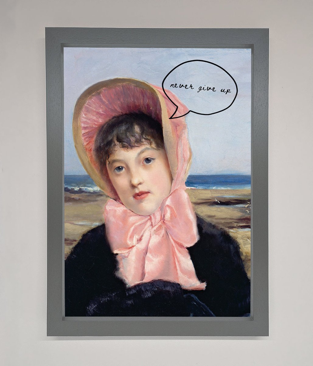 Never Give Up Framed Wall Art