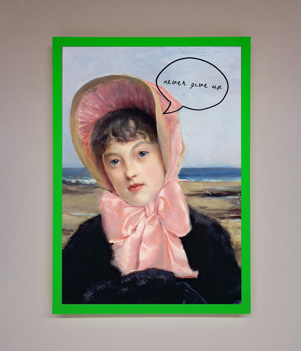 Never Give Up Framed Wall Art