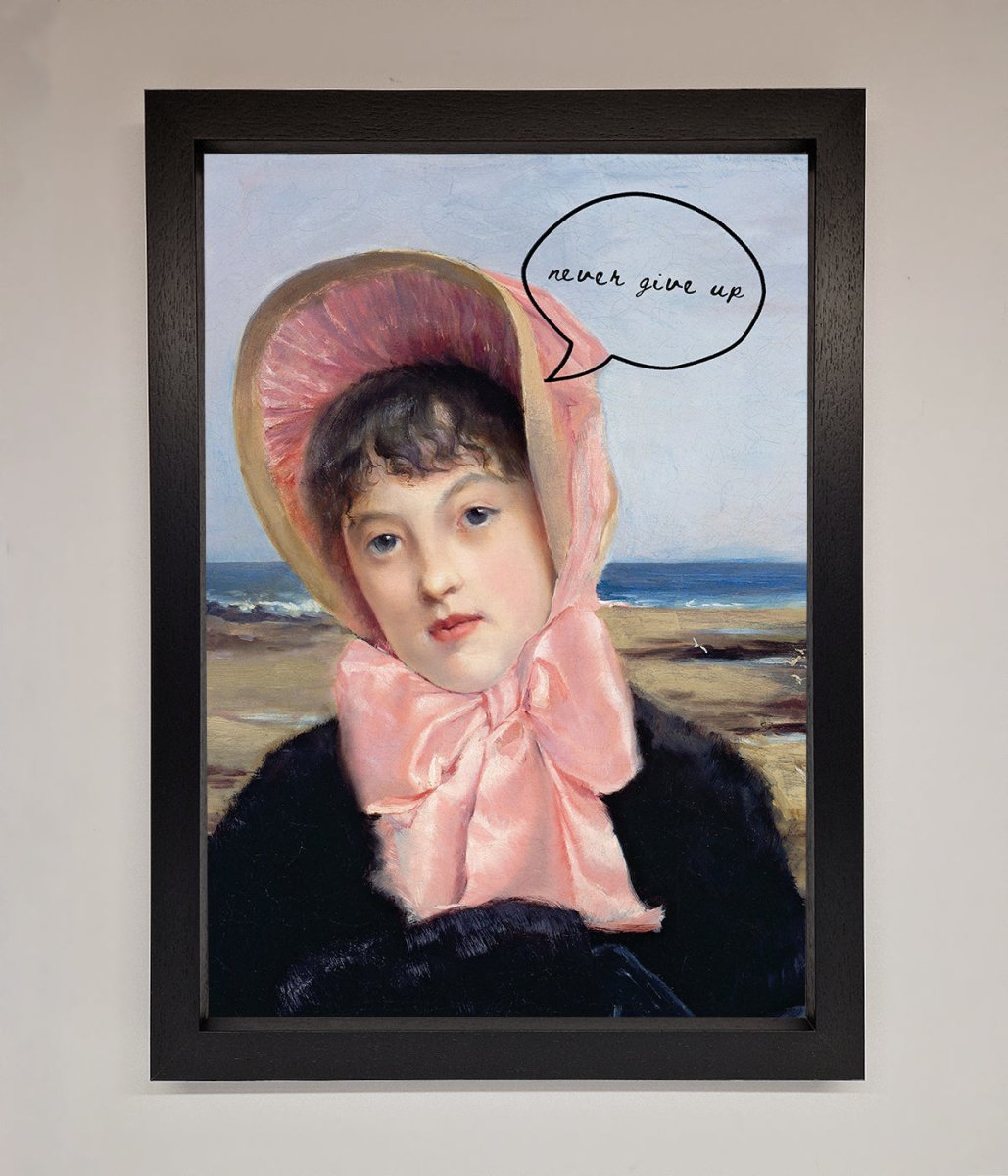 Never Give Up Framed Wall Art