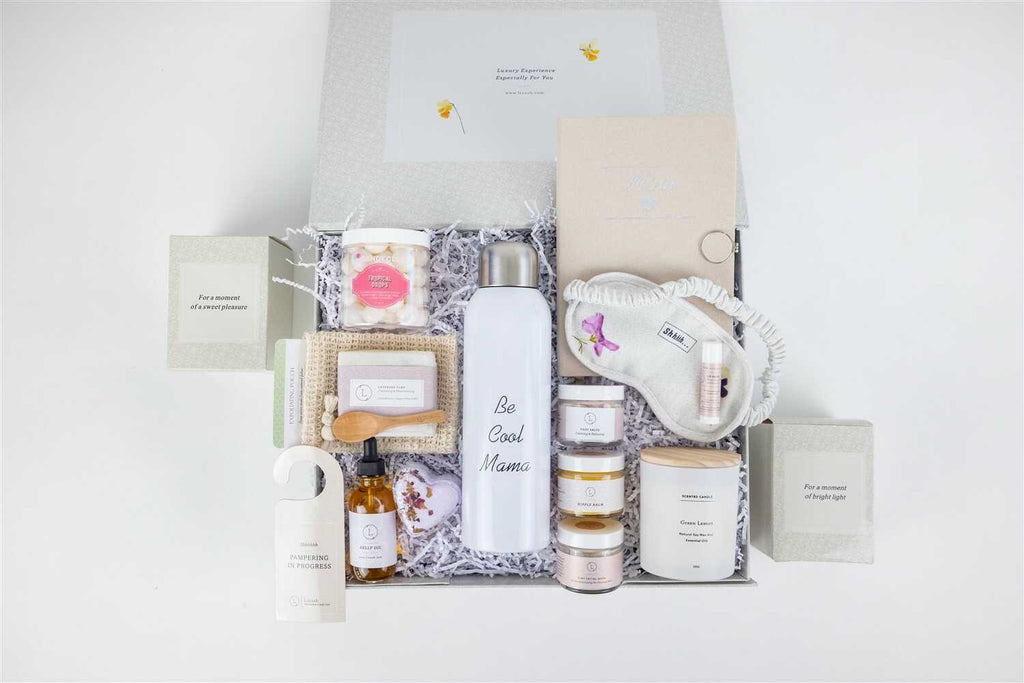 Pampering Natural Skincare Gift Set of 14 Items for New Mom