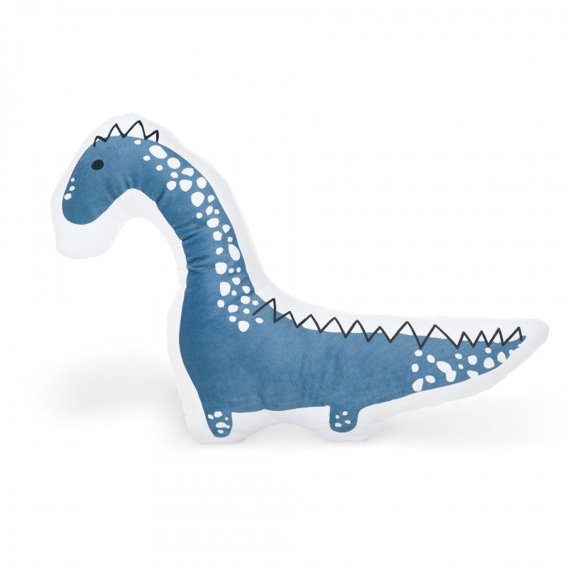 Blue Dino Kids Pillow – Fun & Safe Prehistoric Companion by Sówka at brixbailey.com