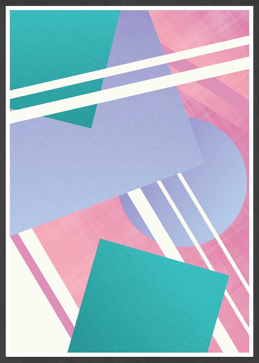 Night Club Geometric Retro Art Print