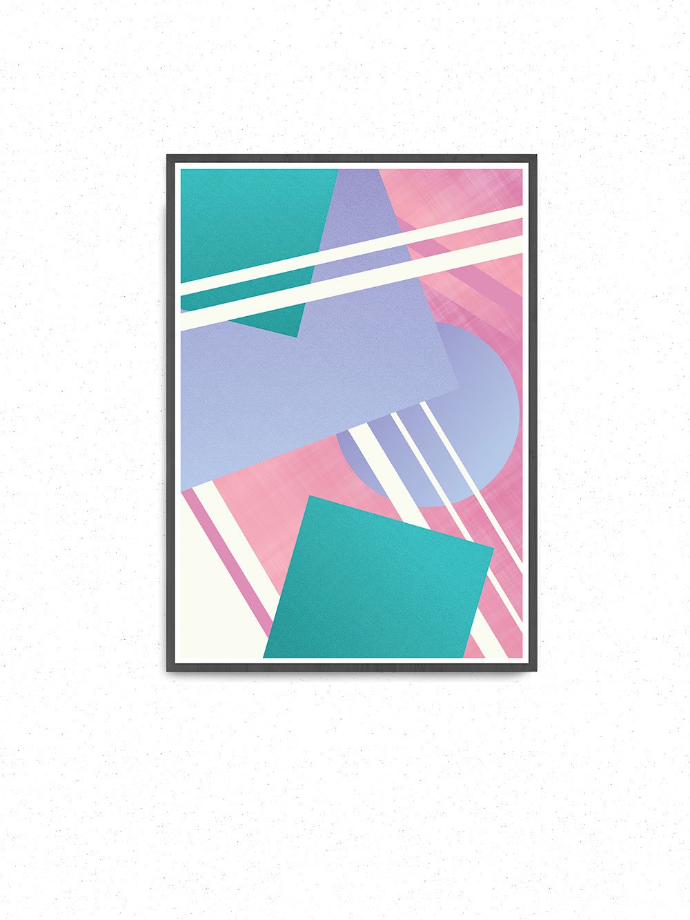 Night Club Geometric Retro Art Print