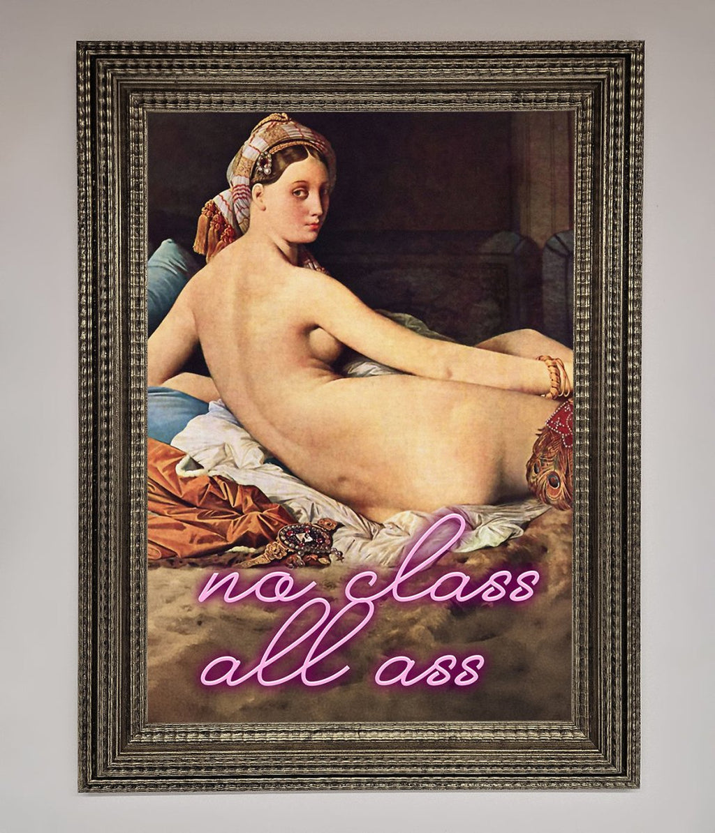 No Class All Ass Framed Print