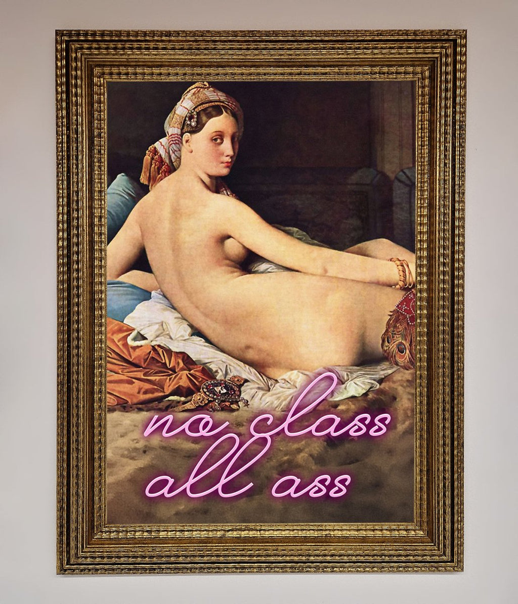 No Class All Ass Framed Print