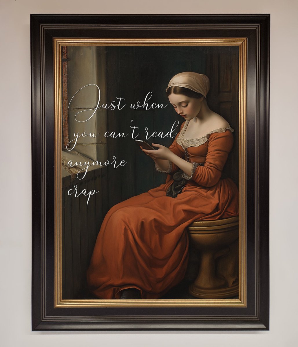 No More Crap Framed Poster