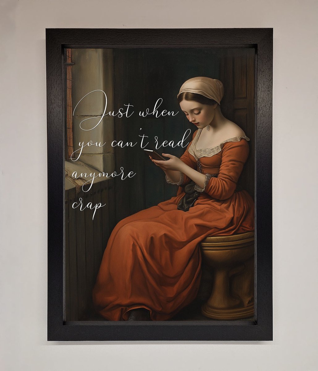 No More Crap Framed Poster