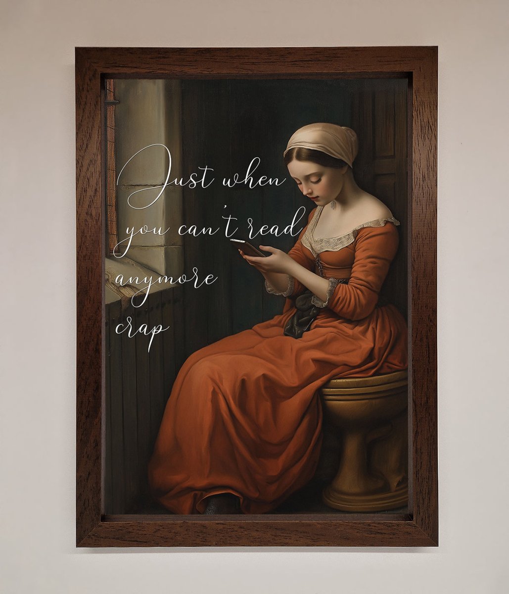 No More Crap Framed Poster