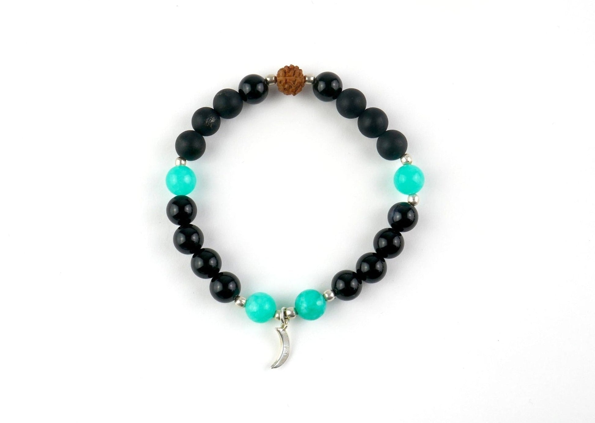 NYX Japa Mala Bracelet - Obsidian and Quartz
