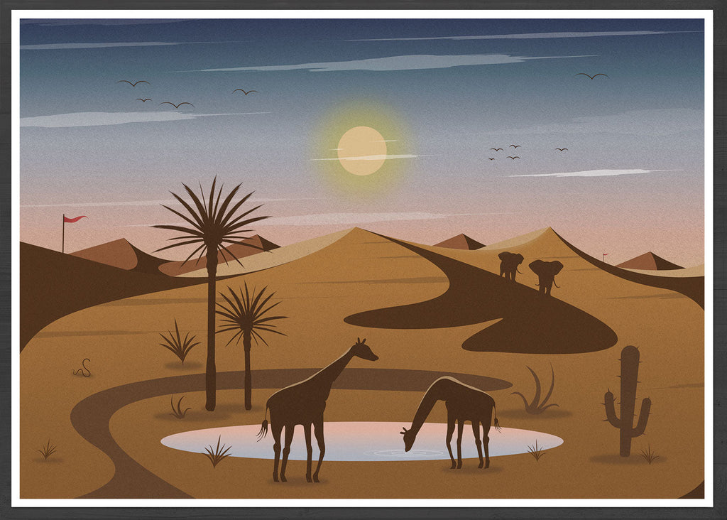 Oasis Art Print for Kids