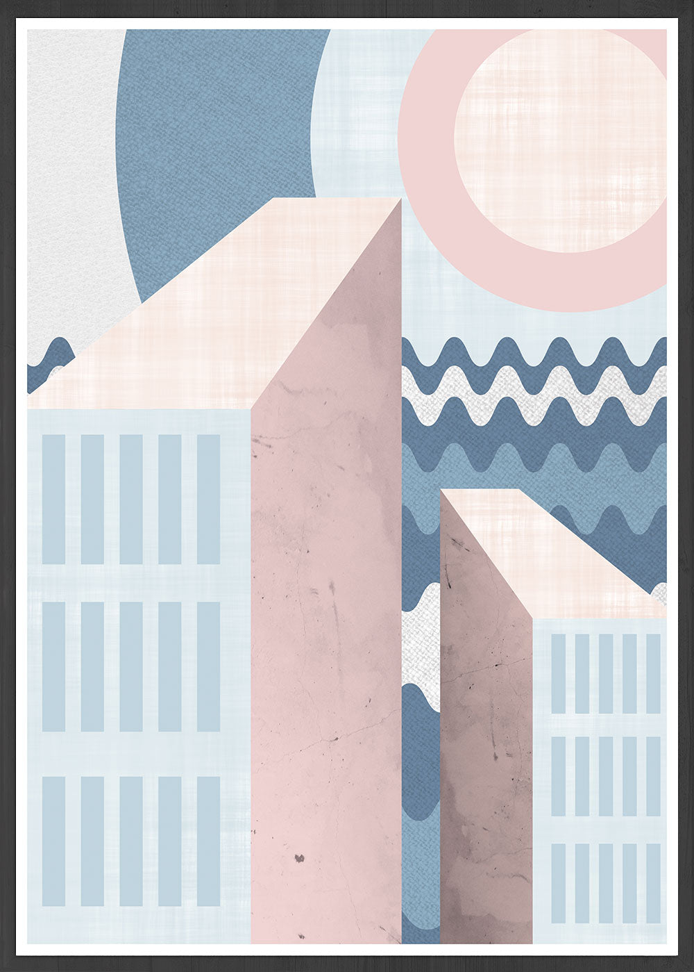 Seaside Hotel Illustration Art Print