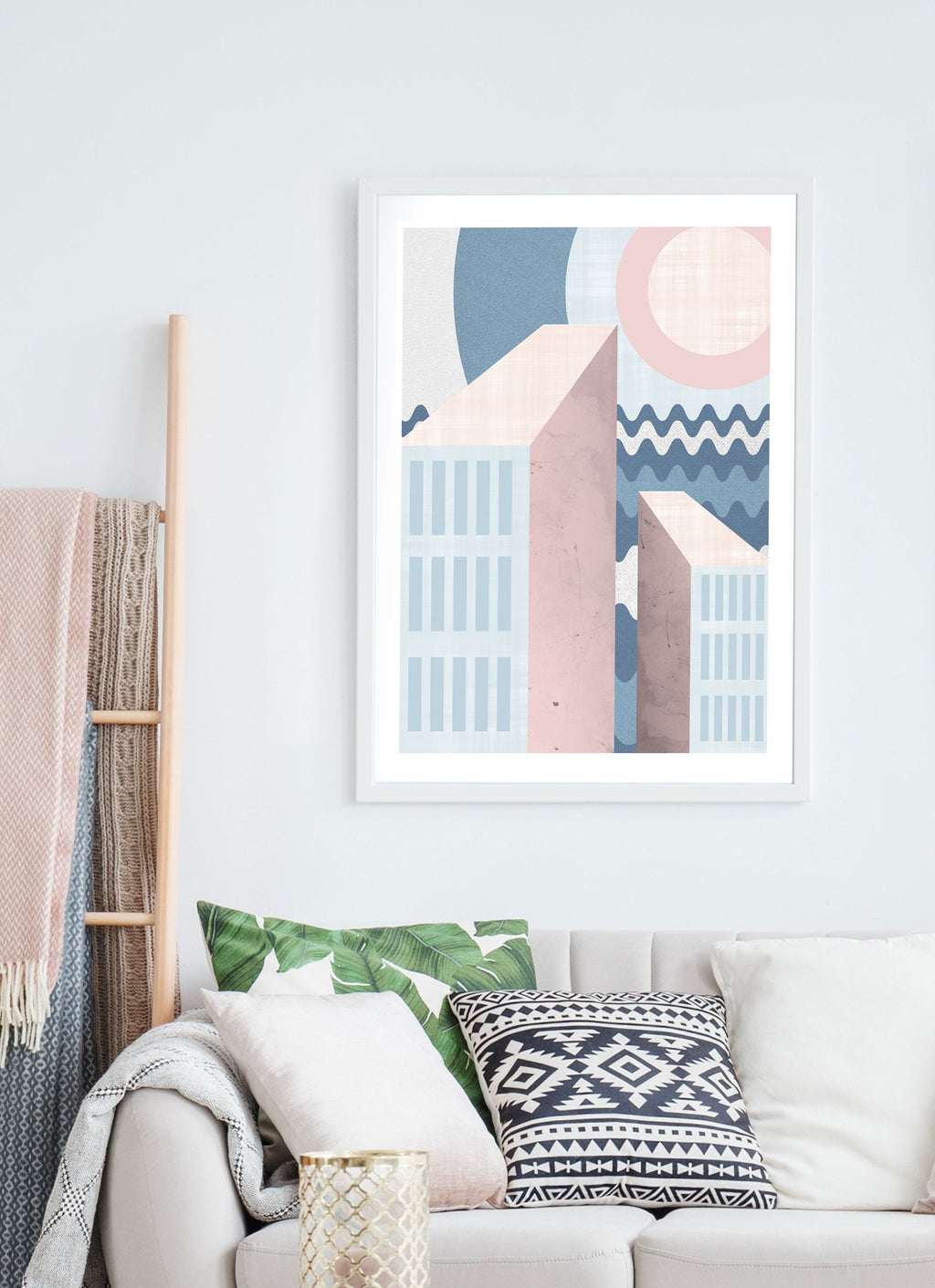 Seaside Hotel Illustration Art Print
