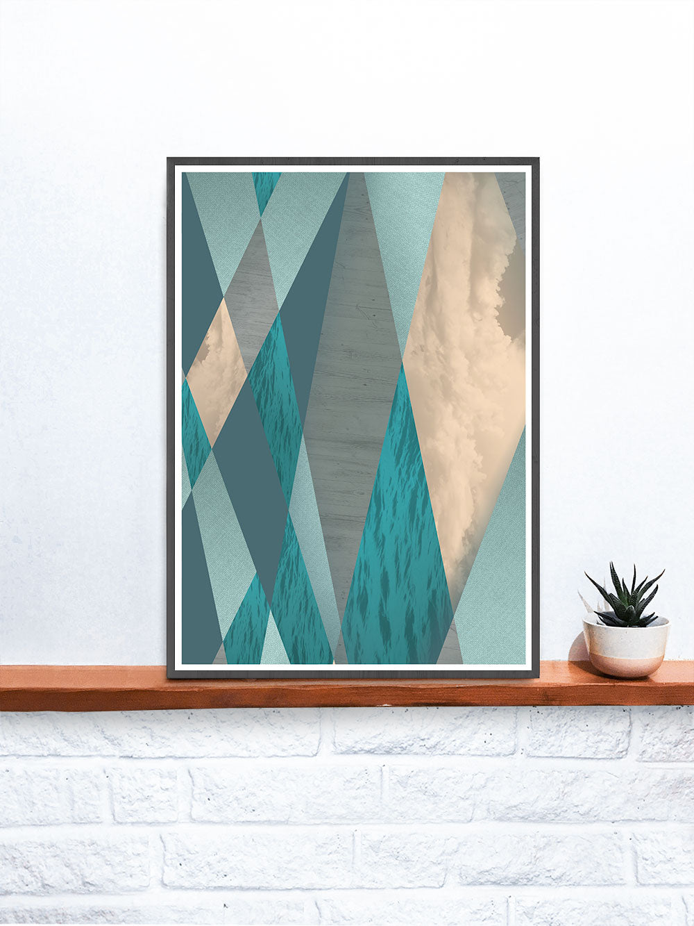 Ocean Tones Geometric Ocean Print