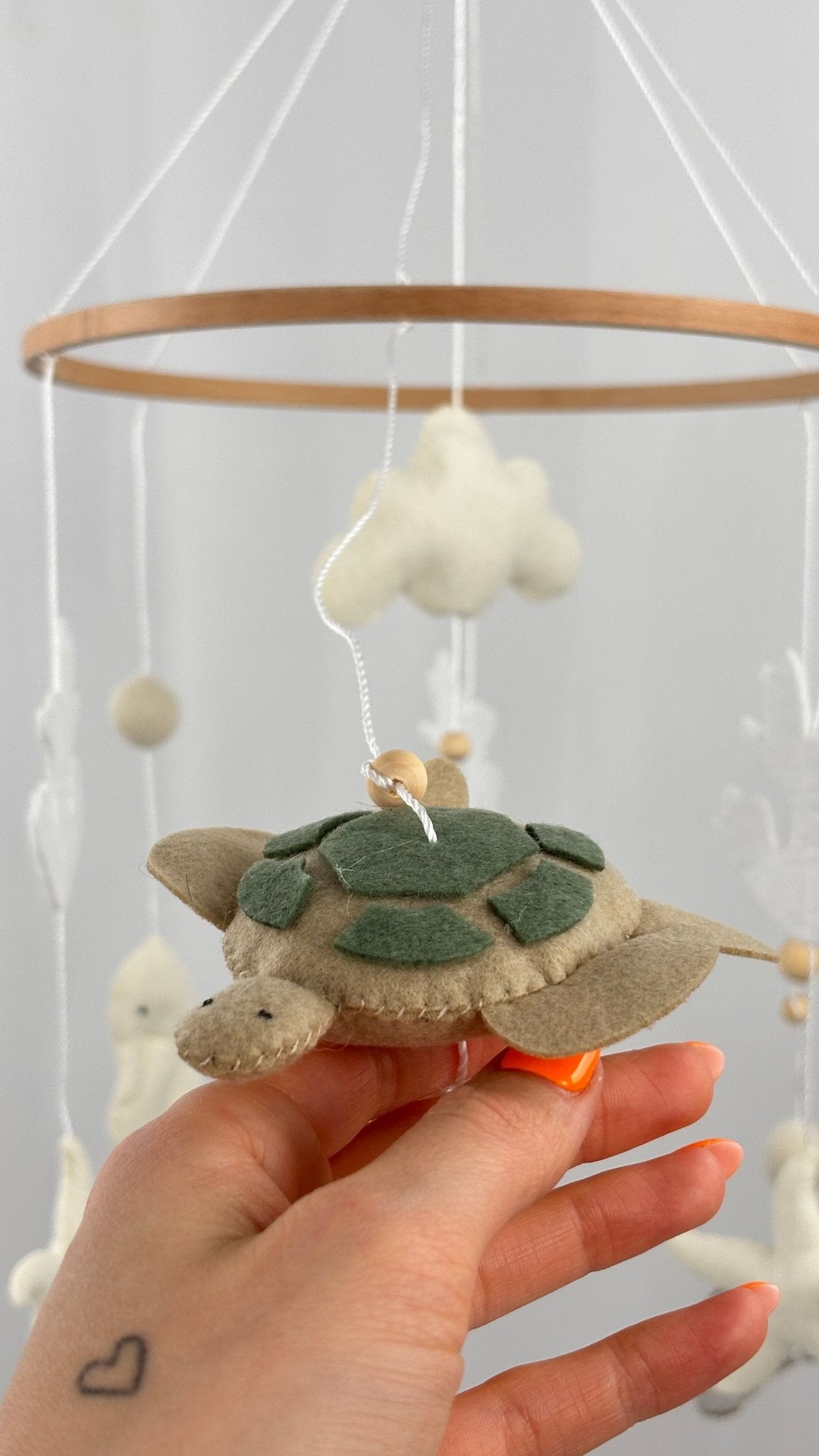 Ocean Whispers Cot Mobile with Felted Sea Creatures