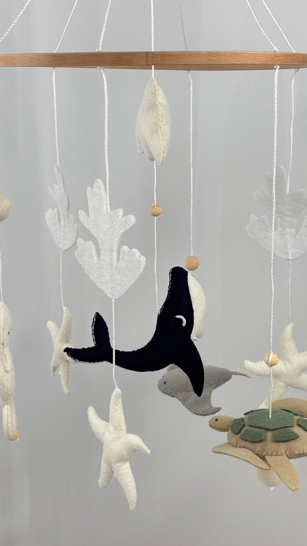 Ocean Whispers Cot Mobile with Felted Sea Creatures