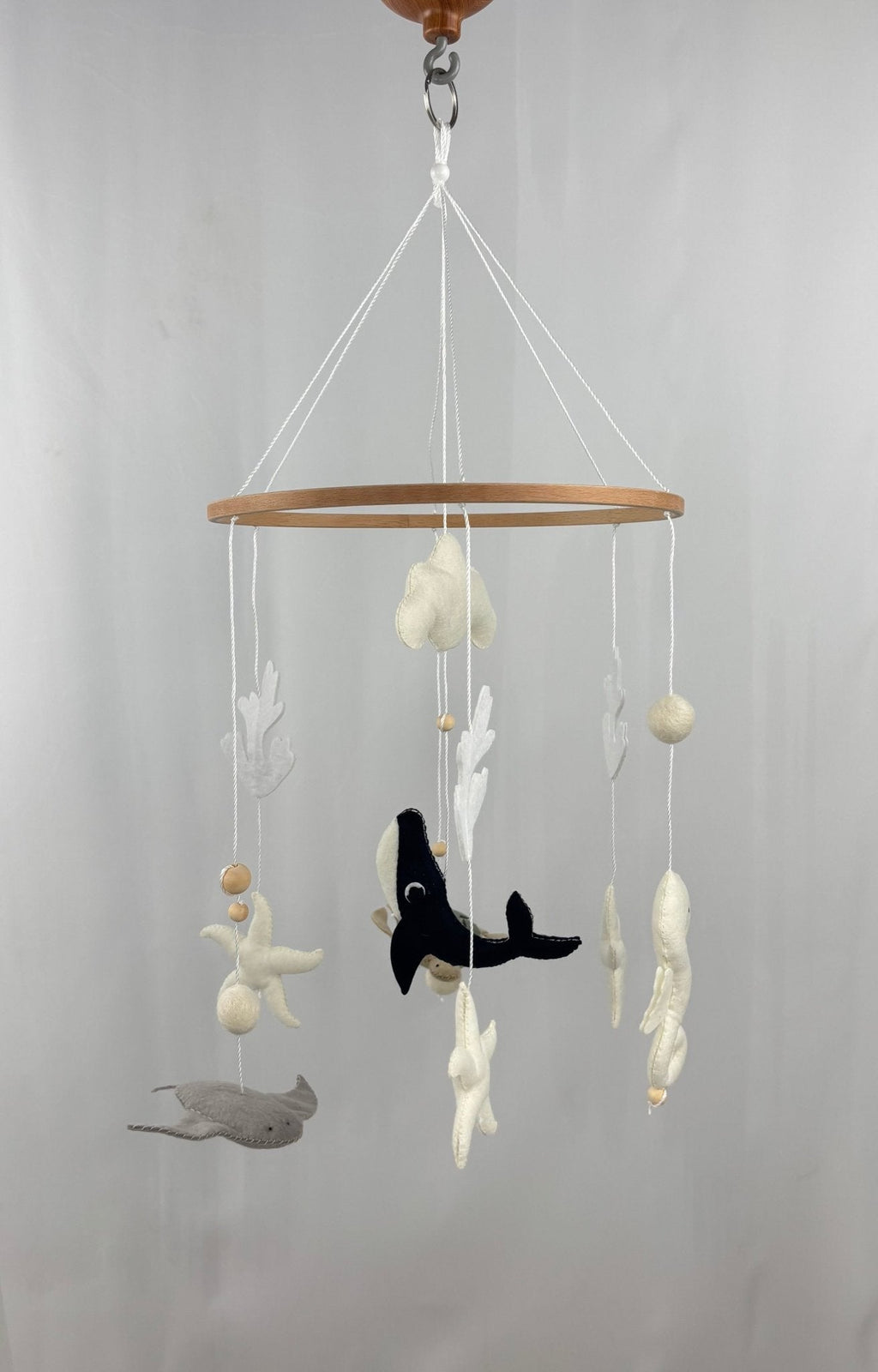 Ocean Whispers Cot Mobile with Felted Sea Creatures