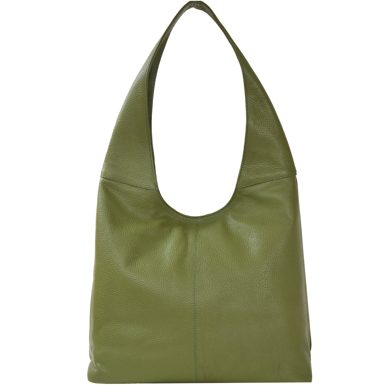 Olive Green Zip Leather Shoulder Hobo Bag Brix and Bailey Ethical Bag Brand Sostter