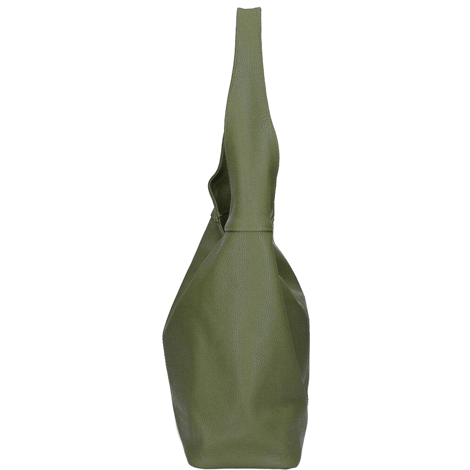 Olive Green Zip Leather Shoulder Hobo Bag Brix and Bailey Sostter