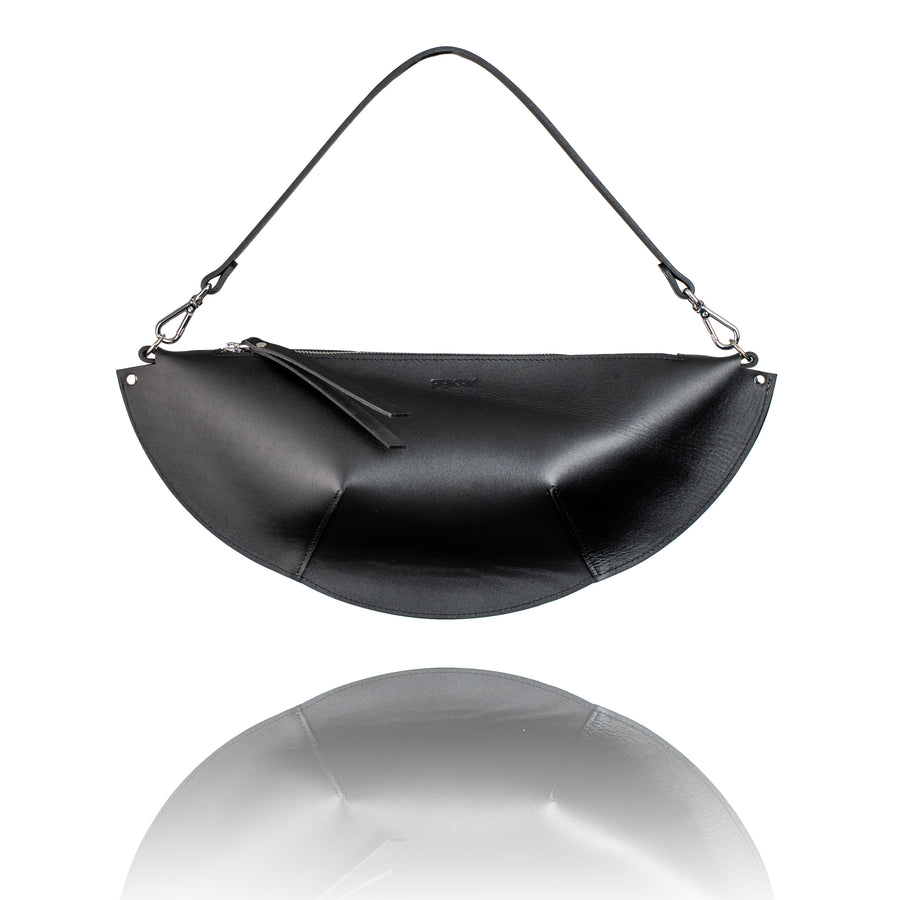 Olivia – Chic Black Leather Handbag | Handmade in Lithuania by PYKOK at brixbailey.com