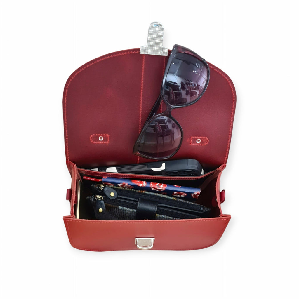 Olympia Handmade Leather Bag - Red