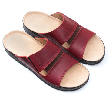 Experience Comfort and Style with OmaKing Slip-On Leather Sandals by Omaking at www.brixbailey.com