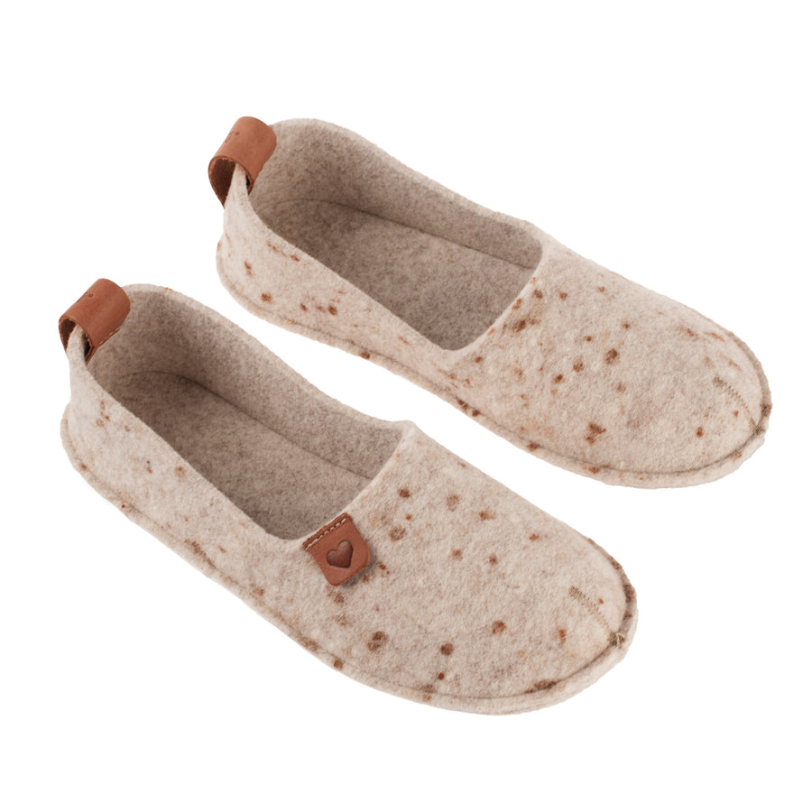 Handmade Toku Natural Felt Slippers – Elegant & Durable by Omaking at brixbailey.com