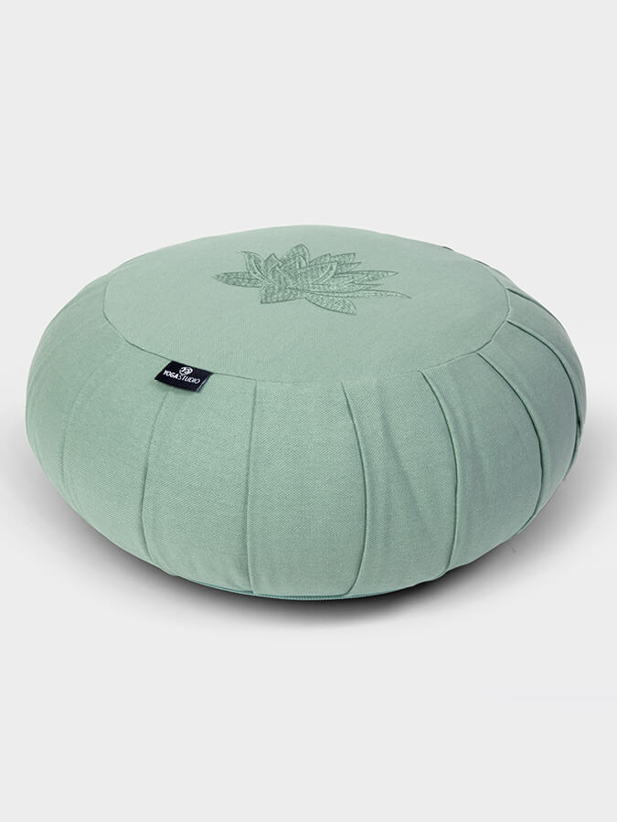 Yoga Studio GOTS Organic Cotton Round Lotus Zafu Buckwheat Cushion