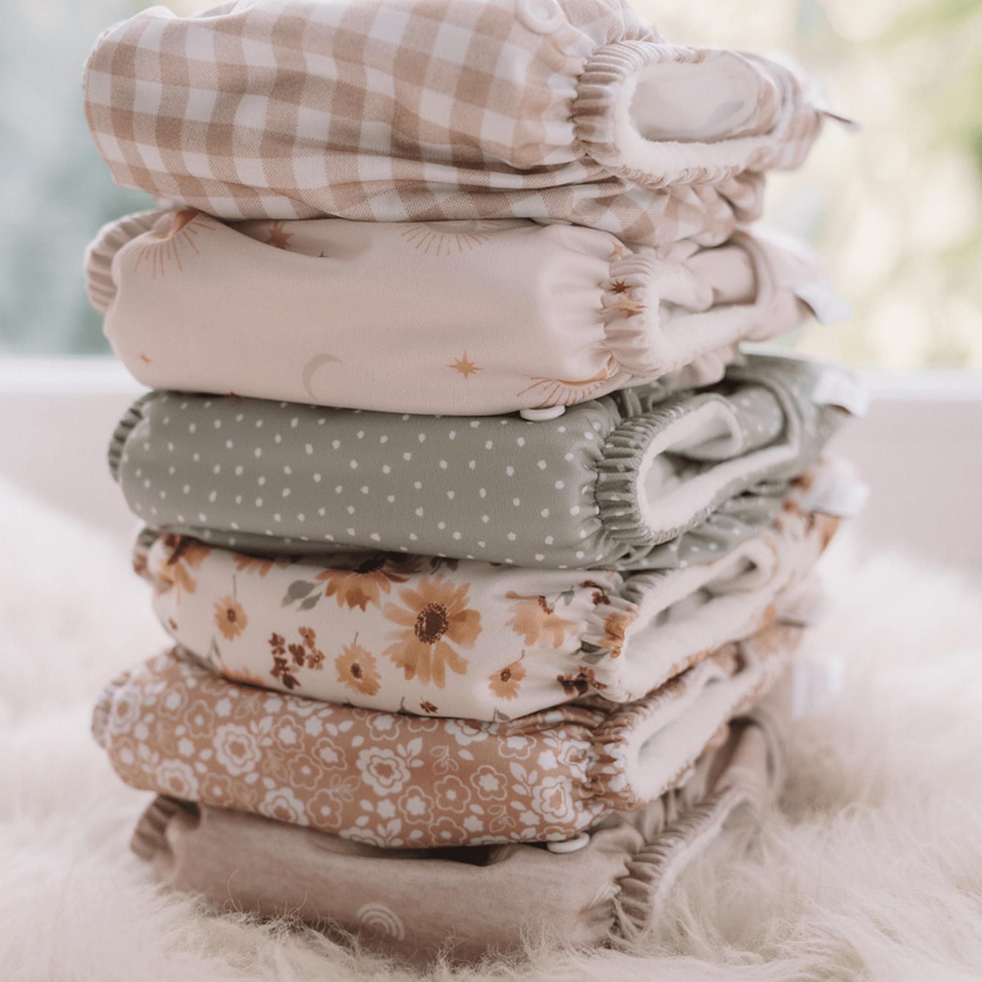One Size Reusable Cloth Nappy Sage