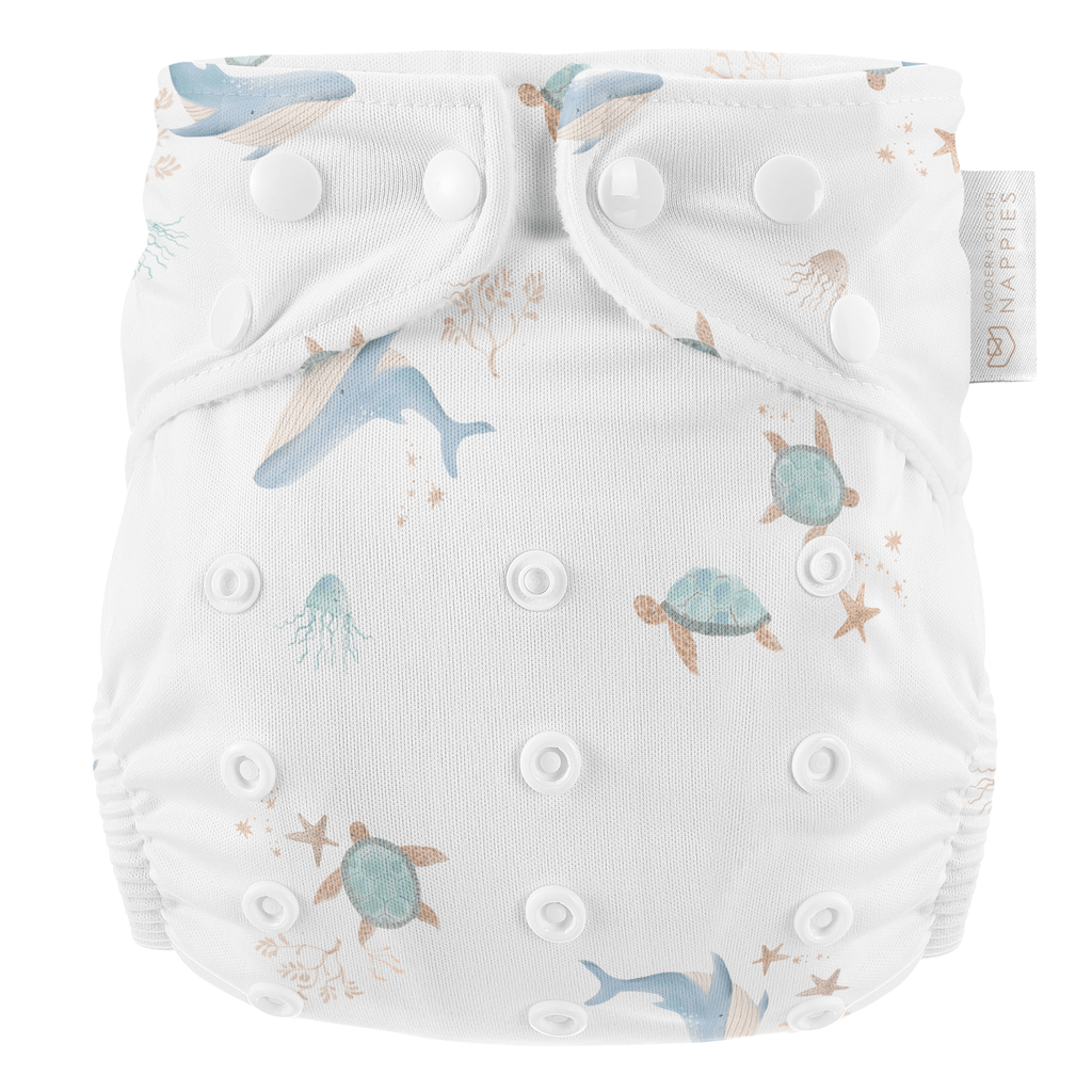 One Size Reusable Swim Nappy Baby to Toddler Ocean Cuddles