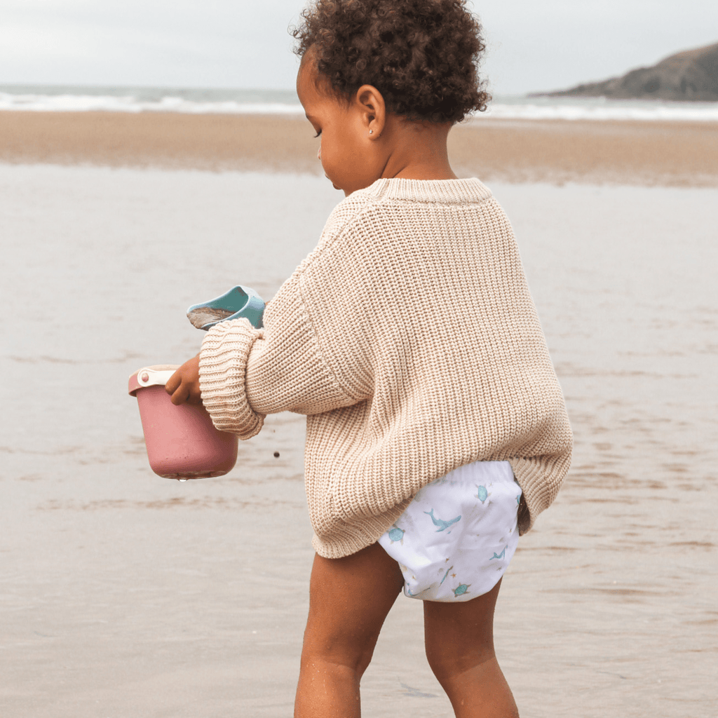 One Size Reusable Swim Nappy Baby to Toddler Ocean Cuddles