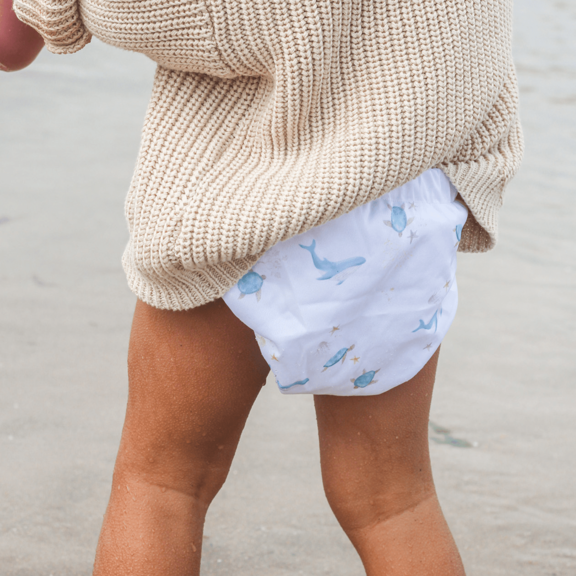 One Size Reusable Swim Nappy Baby to Toddler Ocean Cuddles