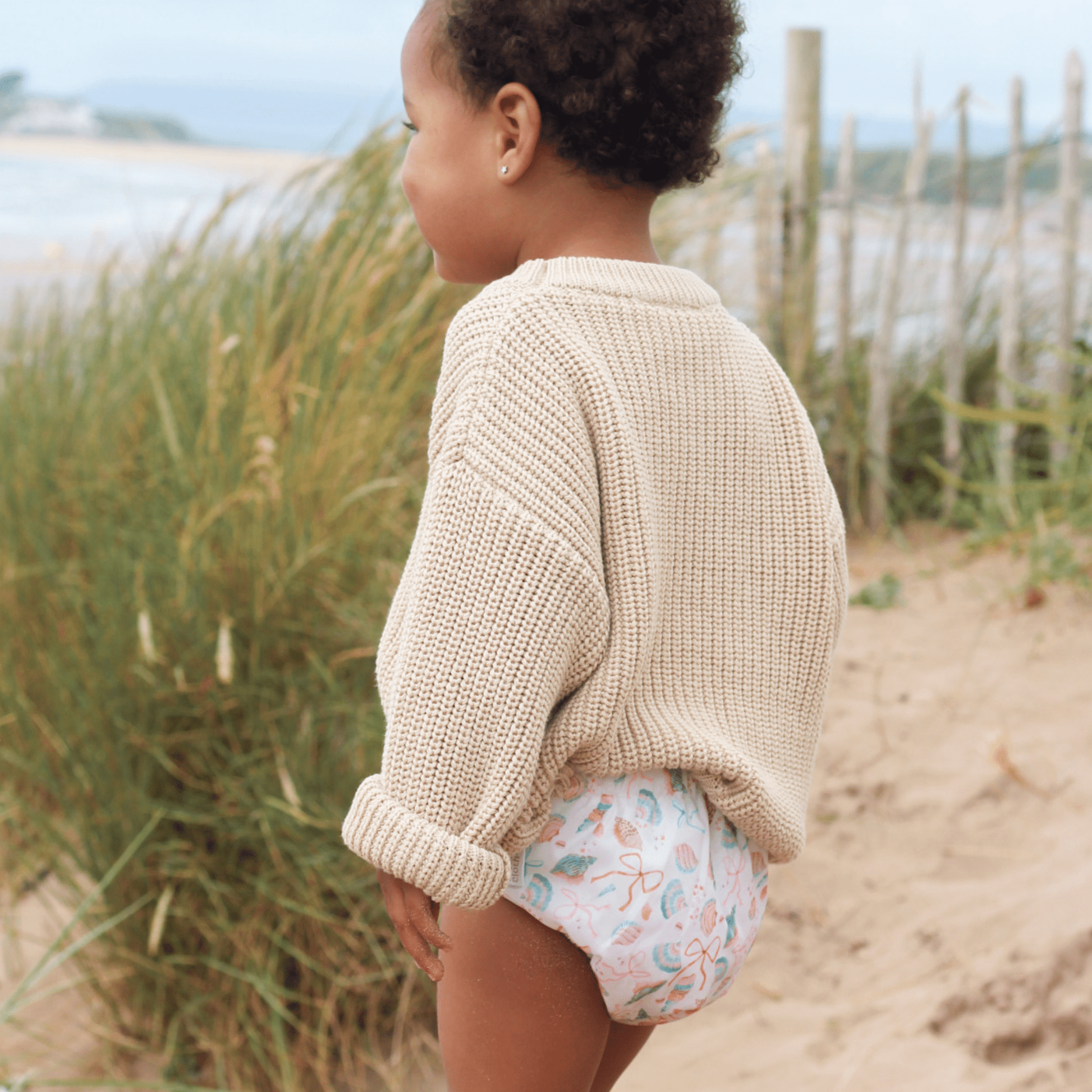 One Size Reusable Swim Nappy Baby to Toddler Seashell Belle