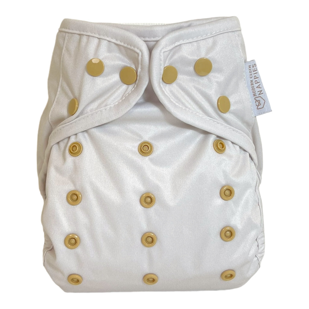 One Size Reusable Cloth Nappy Wrap in Coconut Milk